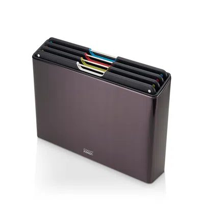 Joseph Joseph Folio Steel Chopping Boards, 4-piece Set In Brown