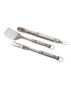 Joseph Joseph Grillout 3-piece Bbq Turner, Tongs And Fork Set In Silver