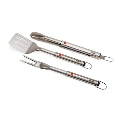 Joseph Joseph Grillout Bbq 3-pc. Kitchen Utensil Set In Silver