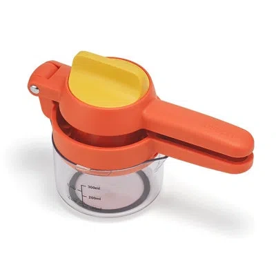 Joseph Joseph Juicemax Plus Dual-action Citrus Press With Measuring Cup In Orange;yellow