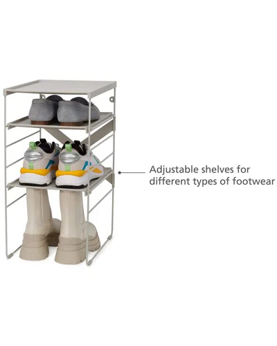 Joseph Joseph Level Adjustable 4-pair Shoe Rack In Gray