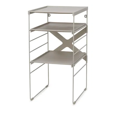Joseph Joseph Level Adjustable Shoe Rack, Stores 4 Pairs In White