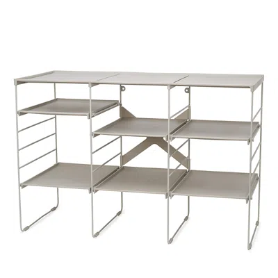 Joseph Joseph Level Plus Adjustable Shoe Rack, Stores 12 Pairs In Neutral