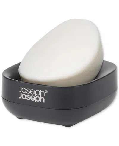 Joseph Joseph Matte Slim Compact Angled Soap Dish In Black