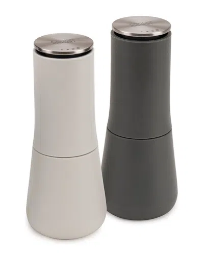 Joseph Joseph Milltop Non-spill Salt & Pepper Mill Set In Grey