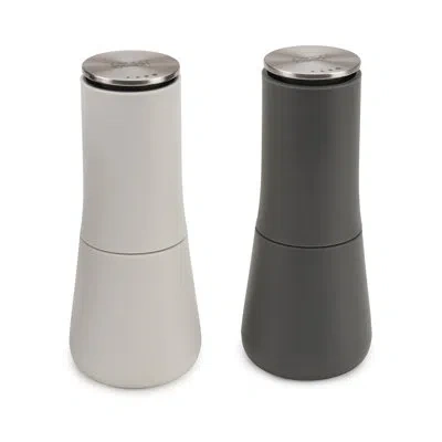 Joseph Joseph Milltop Non-spill Salt And Pepper Mill Set In Gray