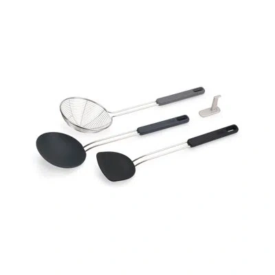Joseph Joseph Nest™ Fusion Compact 3-piece Wok Utensil Set In Black