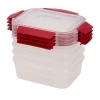 Joseph Joseph Nest Lock 8-pc. Rectangular Food Storage Set In Red
