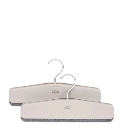 Joseph Joseph Pack Of 2 Orderly Easy-grip Trouser & Skirt Hangers In Sand