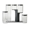 Joseph Joseph Podium Steel - Glass Storage Set With Ss Lids 5-pc. Canister In Silver