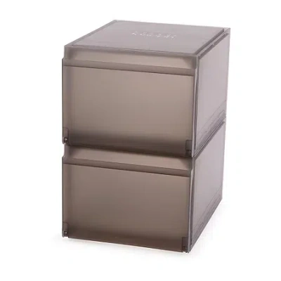 Joseph Joseph Premium Storage Box Stackable 2-compartment Shoe Rack In Gray