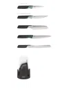 Joseph Joseph Rotating-block Knifes (set Of Five) In Black