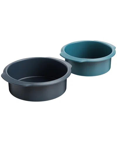 JOSEPH JOSEPH JOSEPH JOSEPH SET OF 2 NEST BAKE NON-STICK ROUND CAKE PANS WITH EASY PULL  HANDLES