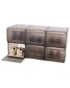 Joseph Joseph Set Of 6 Shoecase Premium Shoe Storage Boxes In Grey