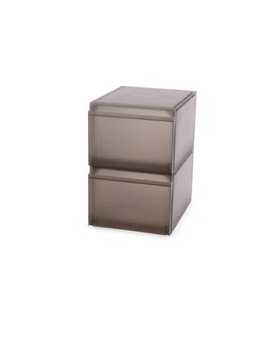 Joseph Joseph Showcase Premium Shoe Storage Box With Slide-out Shoe Tray, Pack Of 2 In Grey