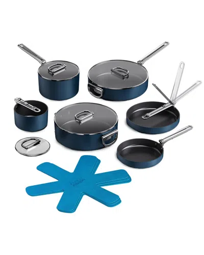 JOSEPH JOSEPH JOSEPH JOSEPH SPACE CERAMIC NON-STICK 10PC COOKWARE SET WITH FOLDING HANDLES