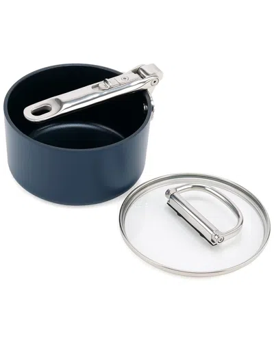 JOSEPH JOSEPH JOSEPH JOSEPH SPACE CERAMIC NON-STICK 1.4QT SAUCEPAN WITH FOLDING HANDLE & LID