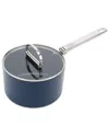 Joseph Joseph Space Ceramic Nonstick 5.4.qt. Saucepan In Blue