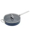 Joseph Joseph Space Ceramic Non-stick 3.8qt Sautz Pan With Lid In Blue