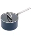 Joseph Joseph Space Ceramic Nonstick 2.9-qt. Saucepan In Dark Blue