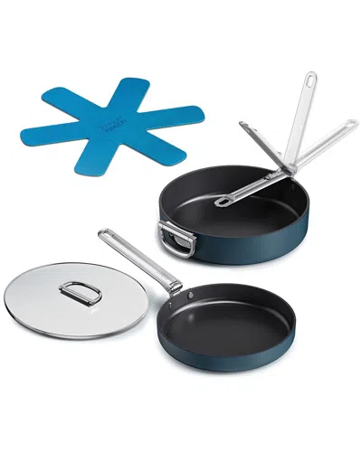 Joseph Joseph Space Ceramic Non-stick 3pc Essential Cookware Set With Folding  Handles