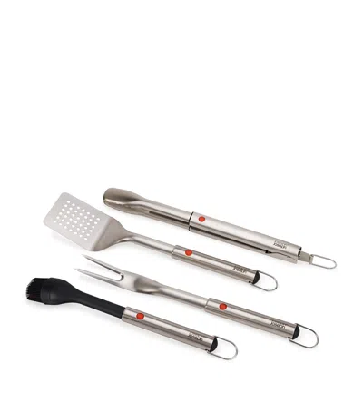Joseph Joseph Stainless Steel 4-piece Grillout Bbq Utensils Set And Case In Metallic