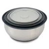 Joseph Joseph Stainless Steel Nesting Bowl Set In Silver