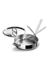 Joseph Joseph Space Steel 3.8-quart Stainless Steel Saute Pan With Folding Handle In Metallic