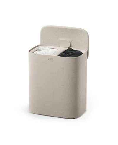 Joseph Joseph Tota Twin 90-liter Easy-empty Laundry Separation Basket In Neutral