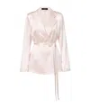 Joseph Joubert Silk Double-breasted Blazer In Pink