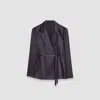 Joseph Joubert Silk Satin Jacket In Aurora Purple