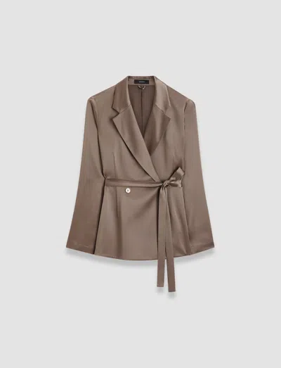 Joseph Womens Escargot Joubert Double-breasted Silk Jacket