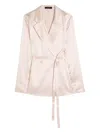 Joseph Joubert Silk Double-breasted Blazer In Pink