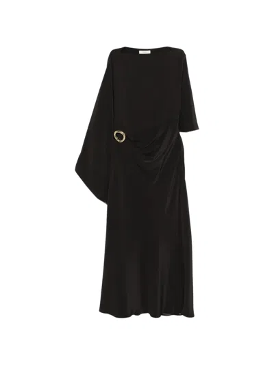 Joseph Joya Asymmetric Maxi Dress In Brown