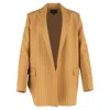 Joseph Jules Striped Open Blazer In Brown Wool In Brown