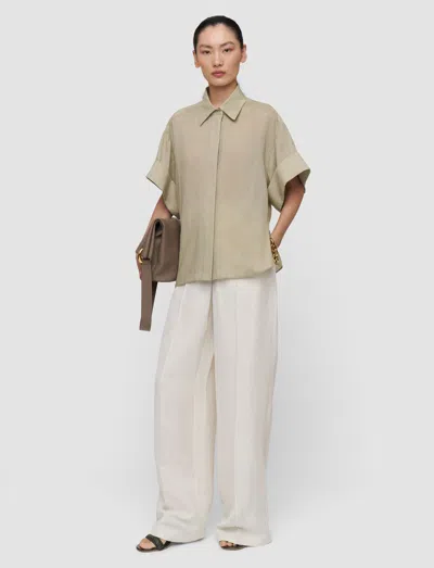 Joseph Justi Ramie Voile Shirt In Green