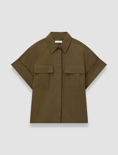 Joseph Justo Poplin Cotton Shirt In Green