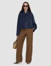 Joseph Kalaa Light Double Face Wool Jacket In Blue