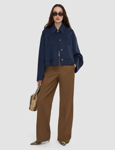 Joseph Kalaa Light Double Face Wool Jacket In Blue