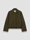 Joseph Womens Palm Leaf Kalaa Relaxed-fit Wool And Silk Jacket In Green