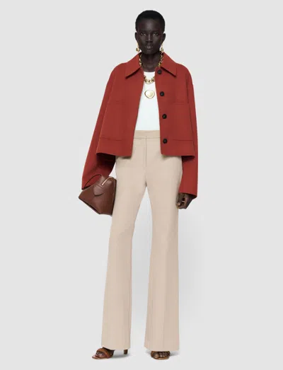 Joseph Kalaa Light Double Face Wool Jacket In Orange