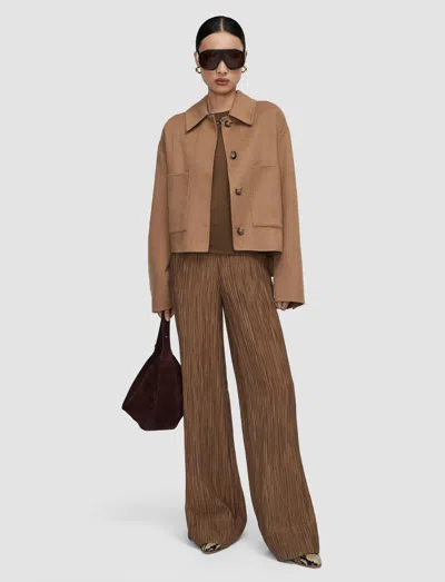 Joseph Kalaa Light Double Face Wool Jacket In Brown