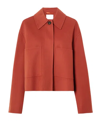 Joseph Kalaa Wool And Silk-blend Jacket In Red