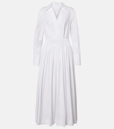 Joseph Kathe Cotton Poplin Midi Dress In White