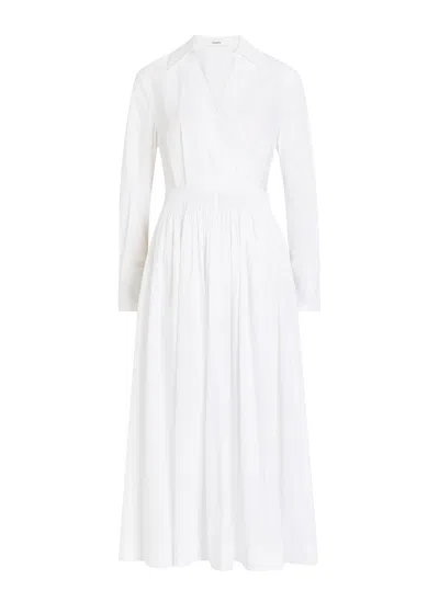 Joseph Kathe Cotton-poplin Midi Shirt Dress In White