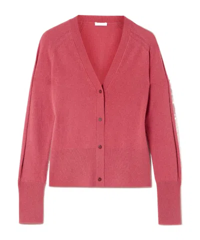 Joseph Keane Cashmere-blend Cardigan In Pink