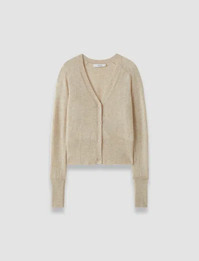 Joseph Keane Light Pure Cashmere Cardigan In Neutral