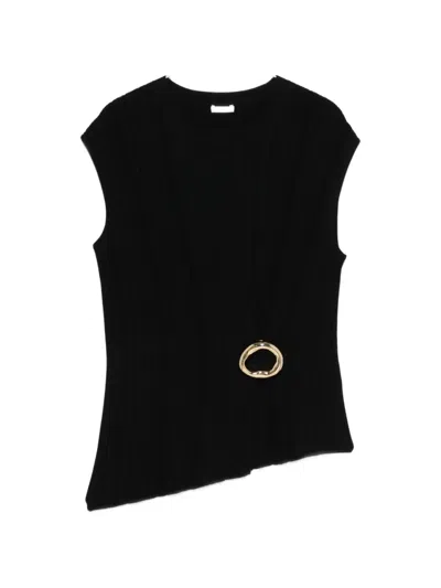 Joseph Kenit Asymmetric-hem Top In Black