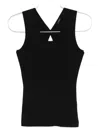 Joseph Keyhole Ribbed Top In Black