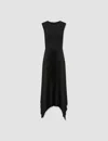Joseph Knit Weave Plissé Dera Dress In Black